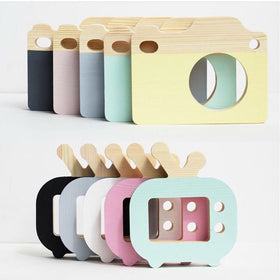 Wooden Camera Figurine