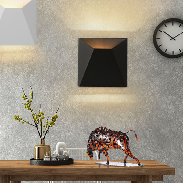 Red Weaving Cattle Abstract Figurine