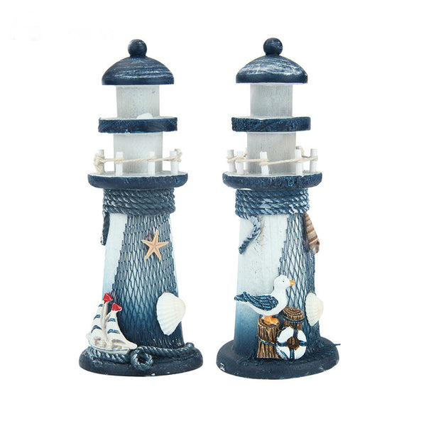 Mediterranean Style Lighthouse Figurines